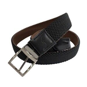 Tommy Bahama Men's Braided Reversible Stretch Belt Black/Brown  42  L /XL